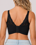 Push-Up Padded Floral Lace Longline Bra