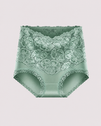 High Waist Tummy Control Lace Cotton Briefs