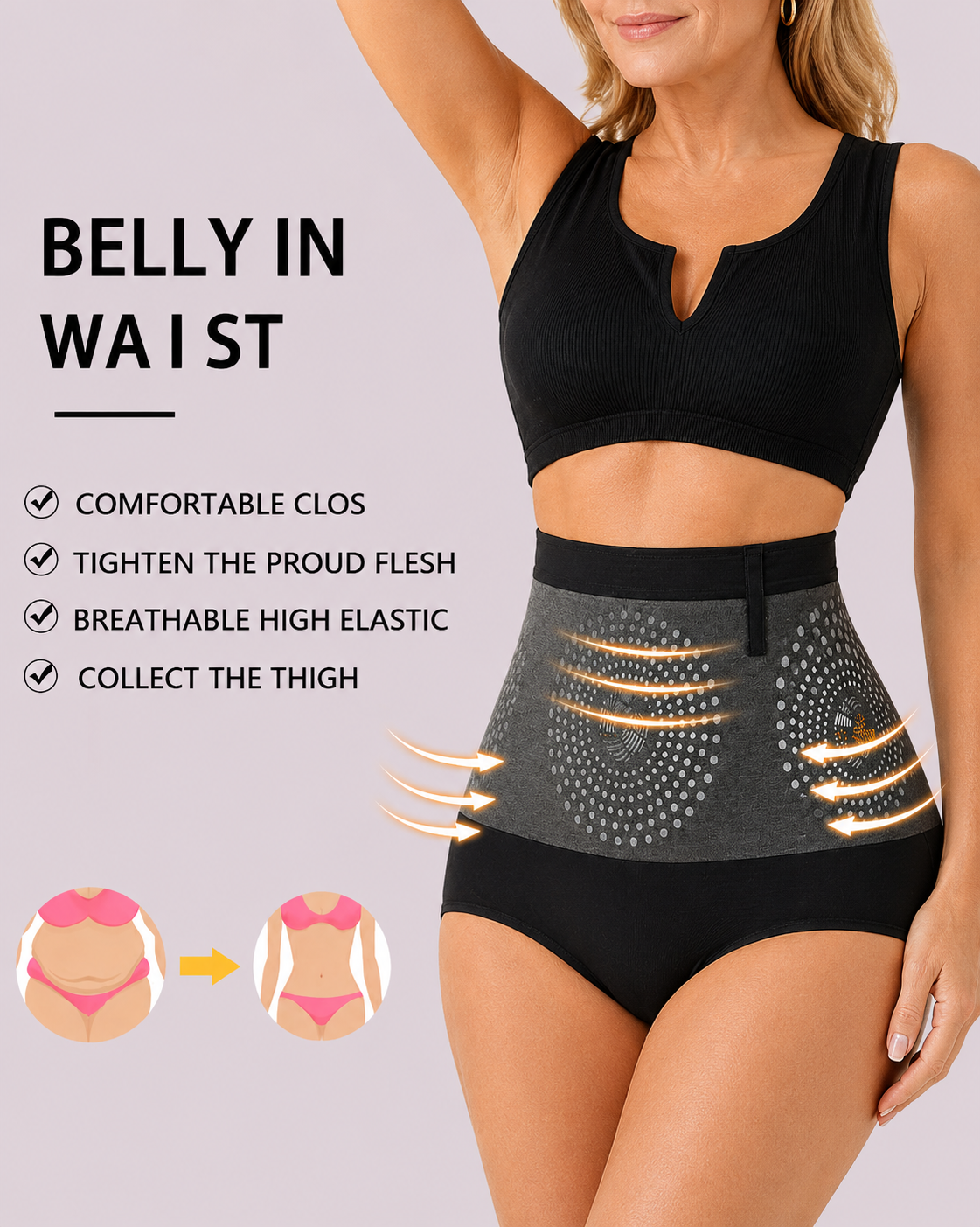 Thermal Tummy-Control High-Waist Breathable Shaping Briefs
