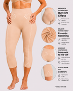 Butt-Lifting Seamless Mid-Calf Shapewear Leggings