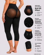 Butt-Lifting Seamless Mid-Calf Shapewear Leggings