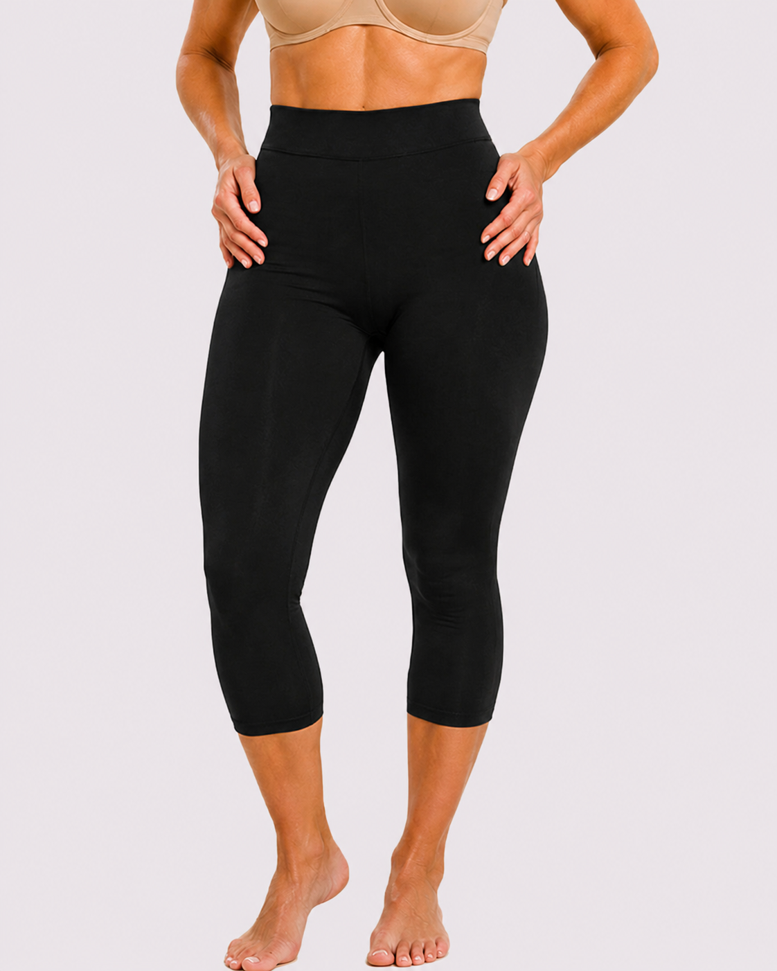 Butt-Lifting Seamless Mid-Calf Shapewear Leggings