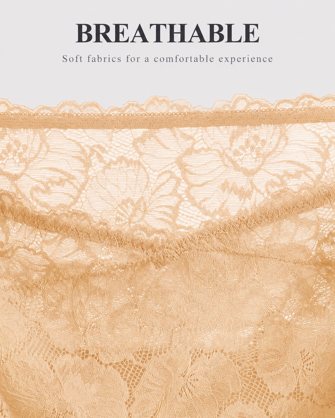 High Waist Tummy Control Lace Cotton Briefs
