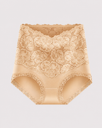 High Waist Tummy Control Lace Cotton Briefs