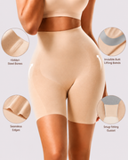 Medium Compression Breathable High-Waist Shaper Shorts