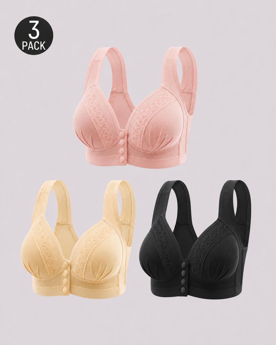 Front-Close Full Cup Wire-Free Seamless Bra