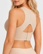 Front Closure Cross Back Wireless Posture Seamless Support Bra