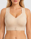 Front Closure Cross Back Wireless Posture Seamless Support Bra