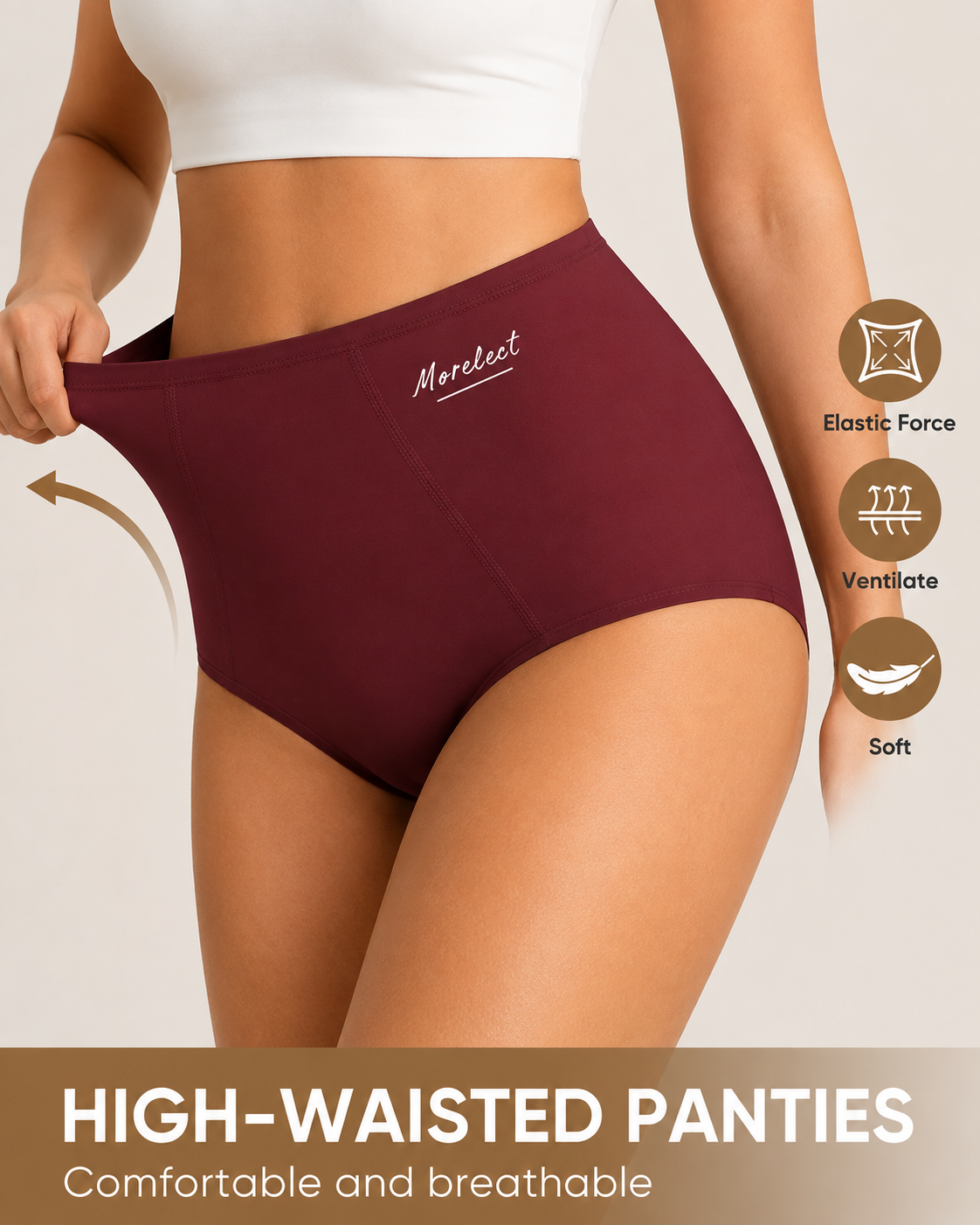 High Waist Breathable Comfortable Briefs