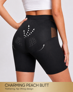 High Waist Tummy Control Sheer Mesh Patchwork Shaping Shorts