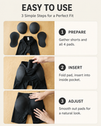4 Removable Butt Pads Seamless Breathable Shaper Shorts