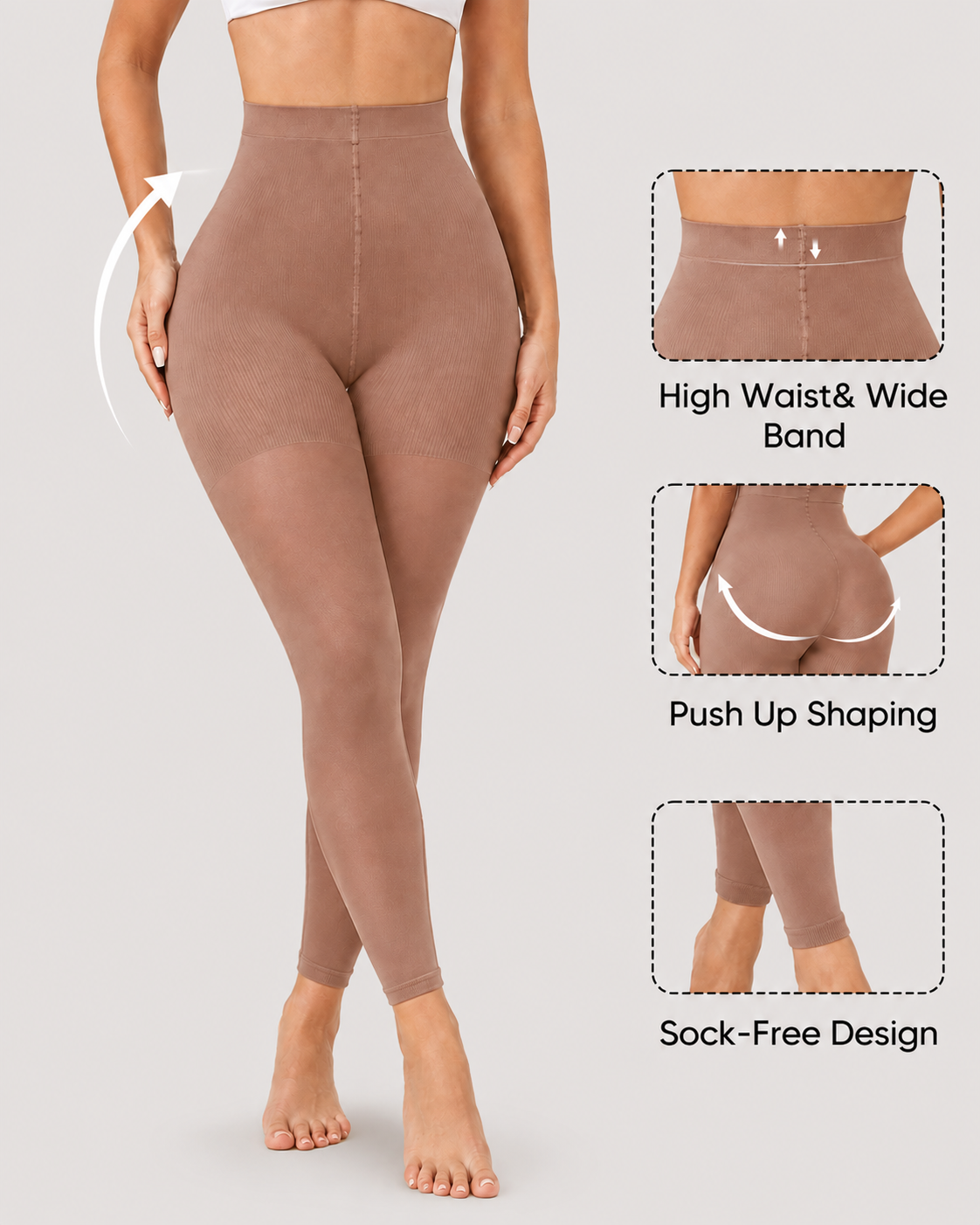 Women's Seamless Elastic Compression Pantyhose