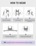 Front Closure Cross Back Wireless Posture Seamless Support Bra