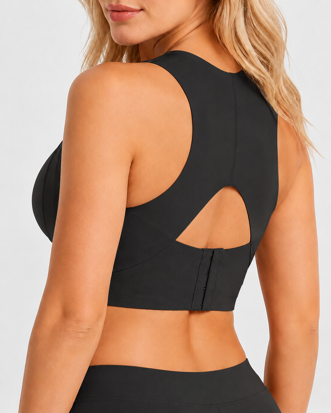 Front Closure Cross Back Wireless Posture Seamless Support Bra