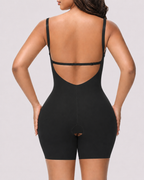 Tummy Control Seamless Plunge Mid-Thigh Shapewear Bodysuit