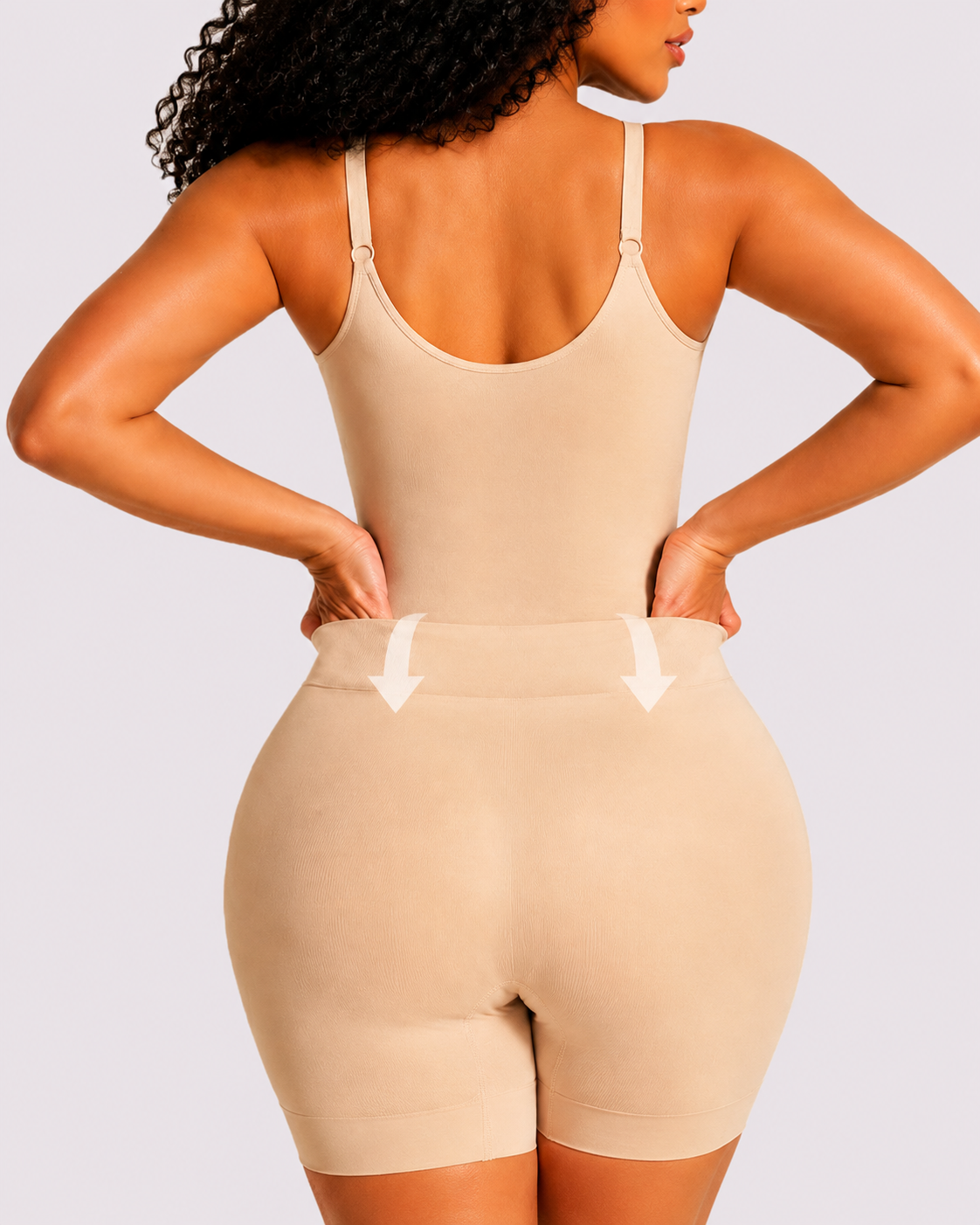 Bathroom-Easy Seamless Mid-Thigh Body Shaper Secondary image