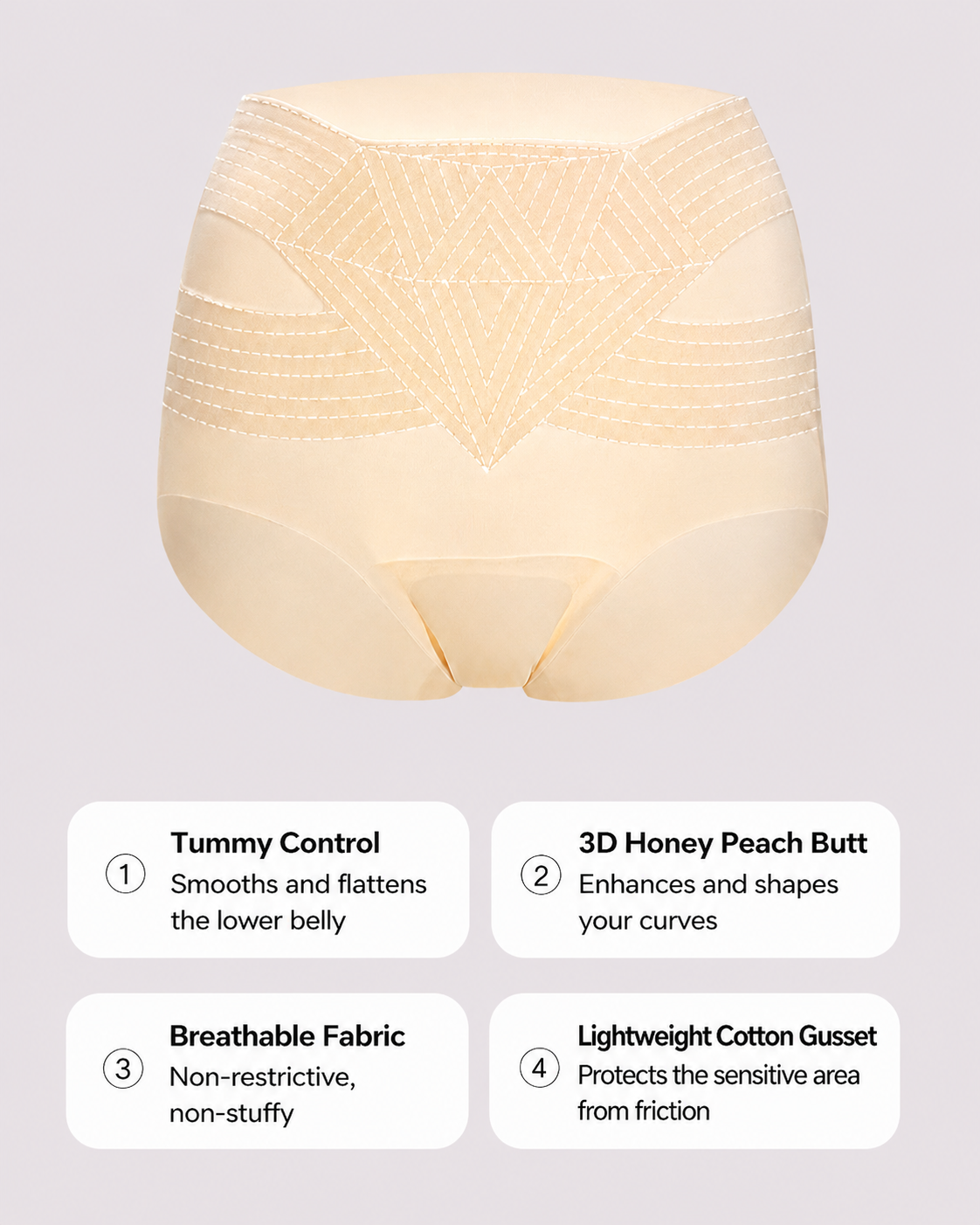Tummy-Smoothing High-Waist Breathable Butt-Enhancing Briefs