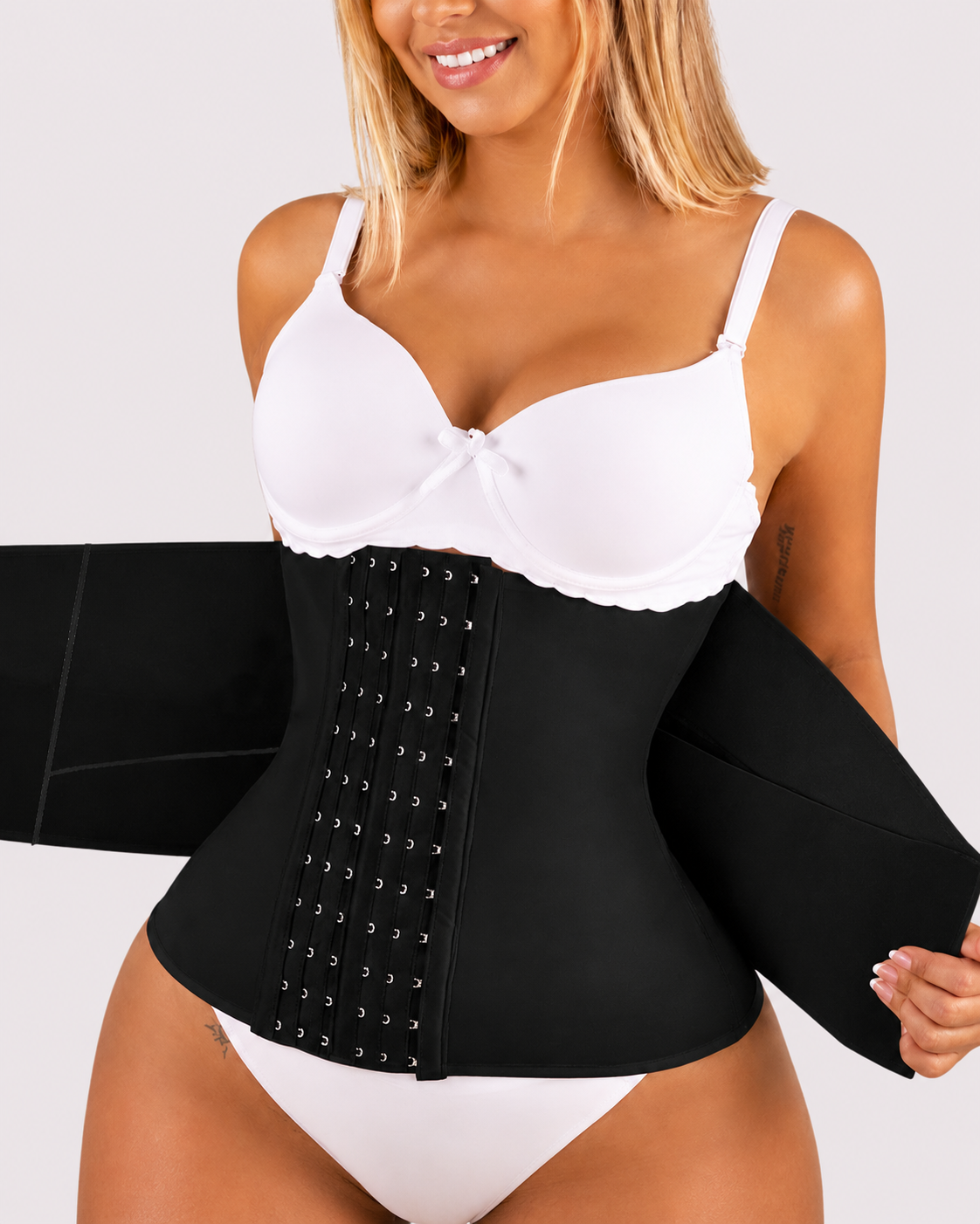 Tummy Control Double Compression Hook & Eye Waist Trainer