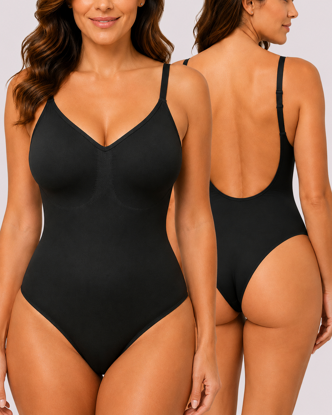 Tummy Control Seamless Low-Back Thong Bodysuit Main image
