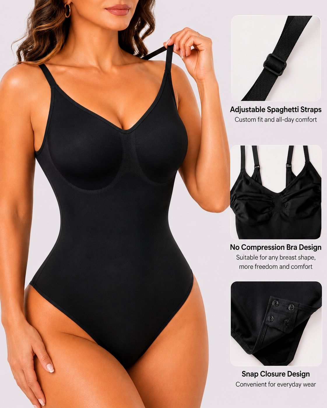 Tummy Control Seamless Low-Back Thong Bodysuit Secondary image