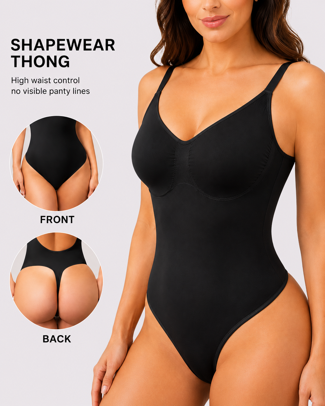 Tummy Control Seamless Low-Back Thong Bodysuit