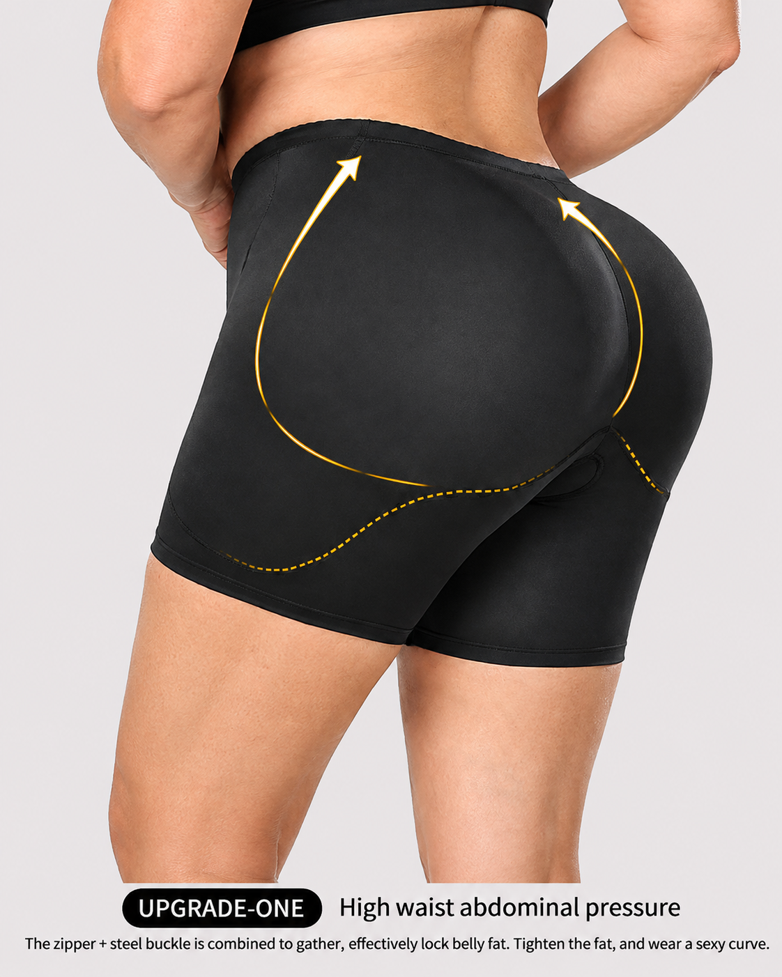 Seamless Butt-Lifting Shorts with Removable Padding