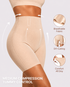 Medium Compression Breathable High-Waist Shaper Shorts