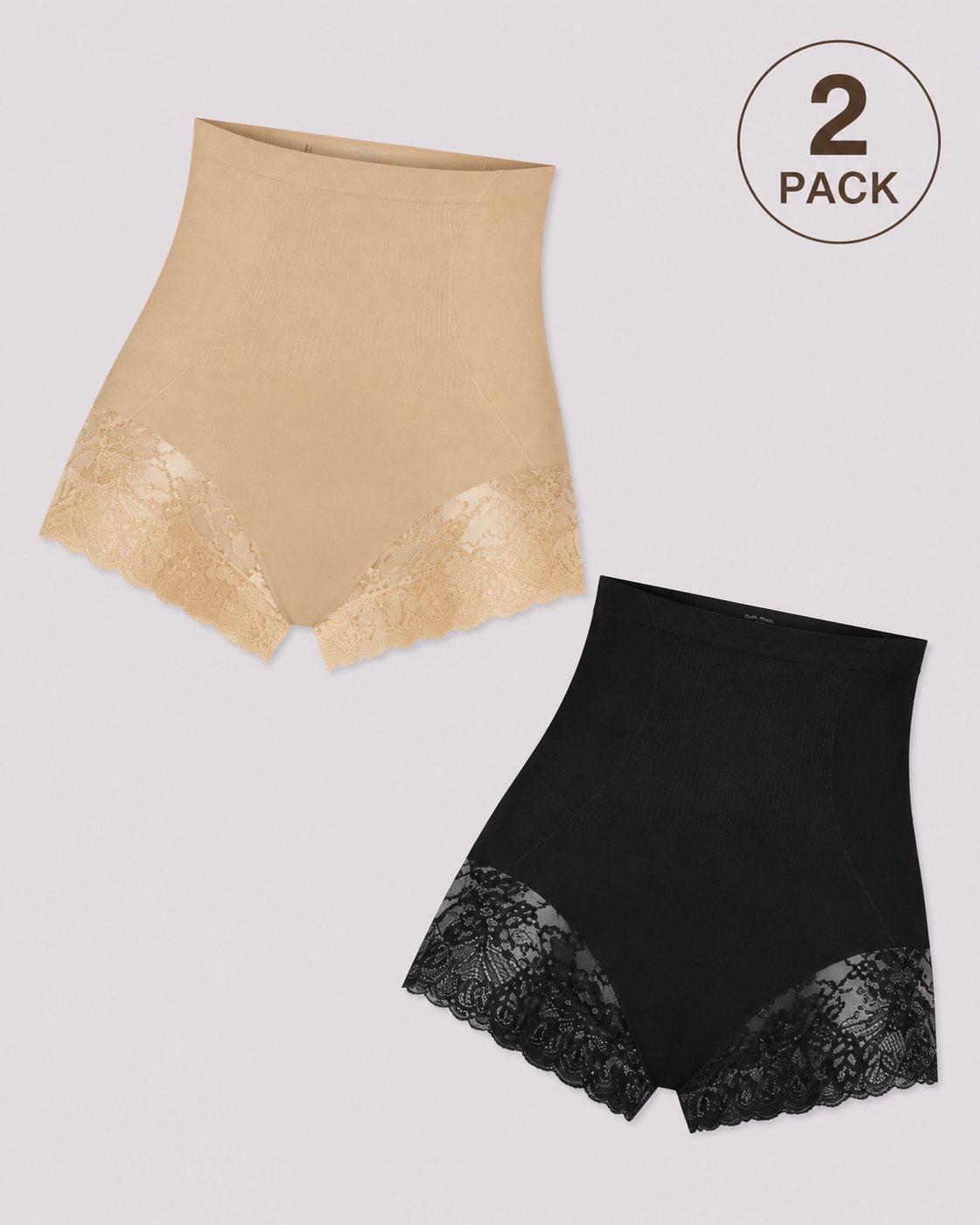 High Waist Tummy Control Shapewear Underwear Seamless Elastic Lace Panties