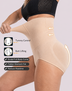 Waist-Slimming High-Rise Ribbed Butt-Lift Shaping Panties