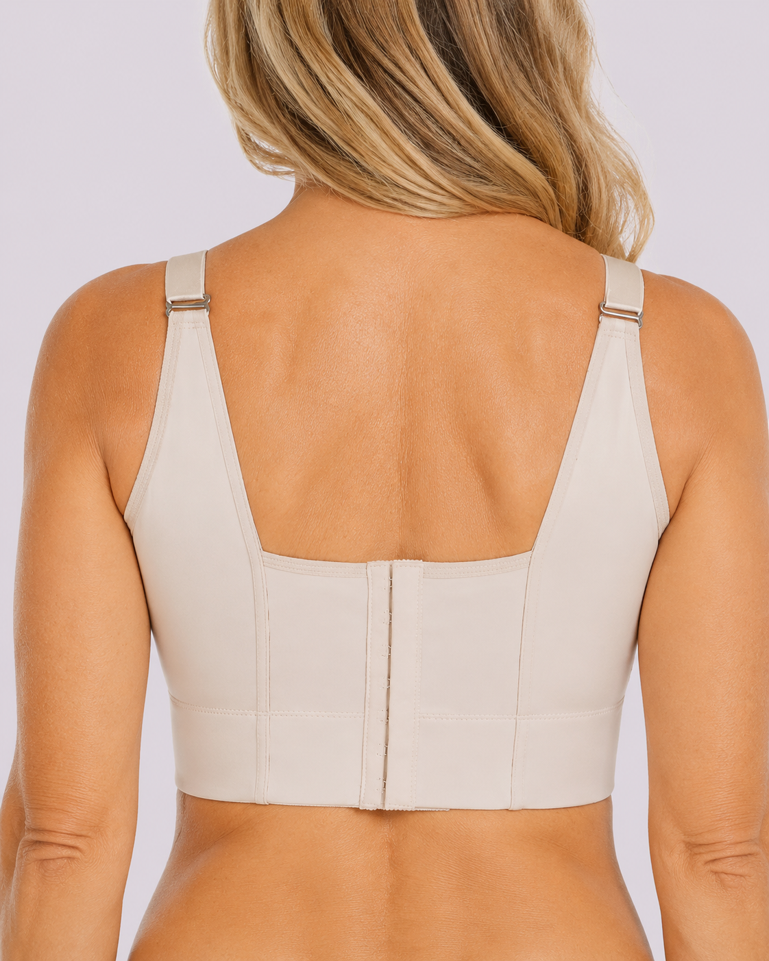 Back-Smoothing Push-Up Wide-Back Longline Bra
