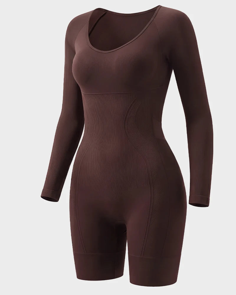 Long Sleeve Easy-Access Butt Lifting Bodyshaper