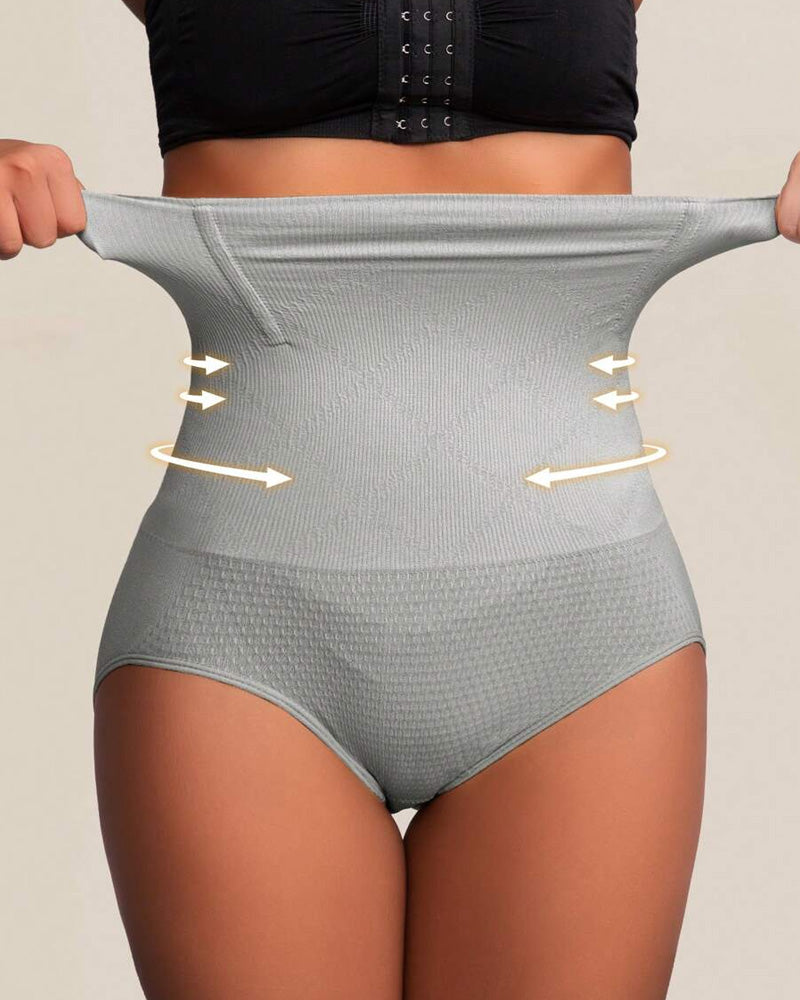 Waist-Slimming High-Rise Ribbed Butt-Lift Shaping Panties