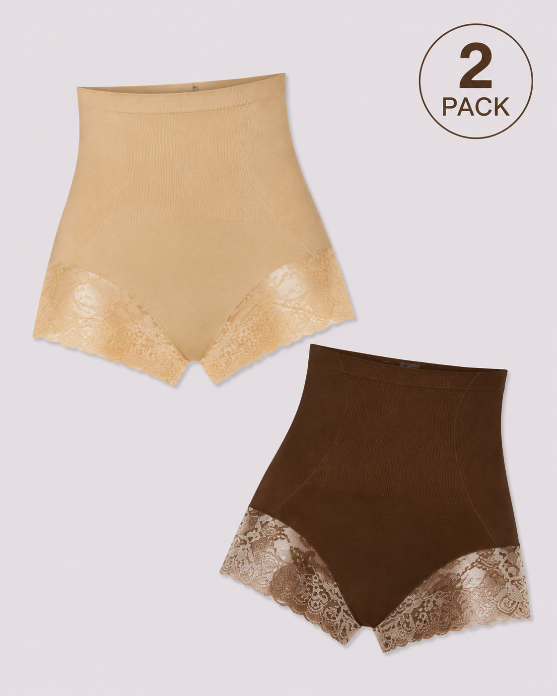 High Waist Tummy Control Shapewear Underwear Seamless Elastic Lace Panties
