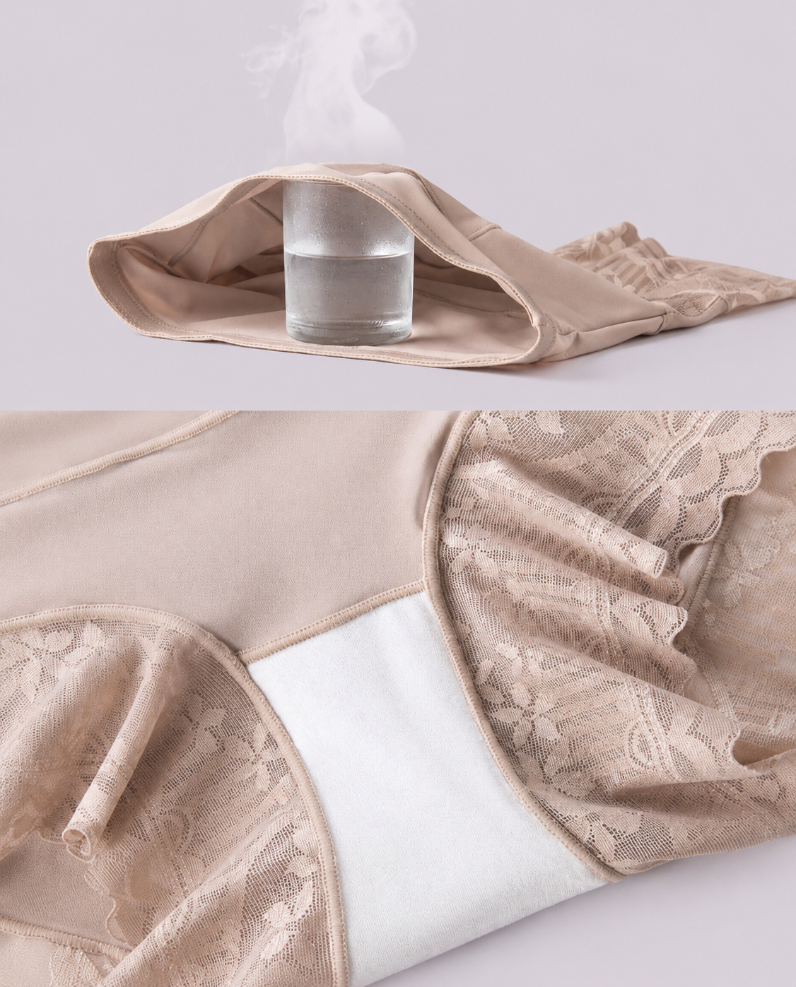 Tummy-Sculpting Cross-Compression High-Waist Lace Shaper Shorts