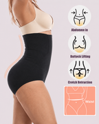 Waist-Slimming High-Rise Ribbed Butt-Lift Shaping Panties