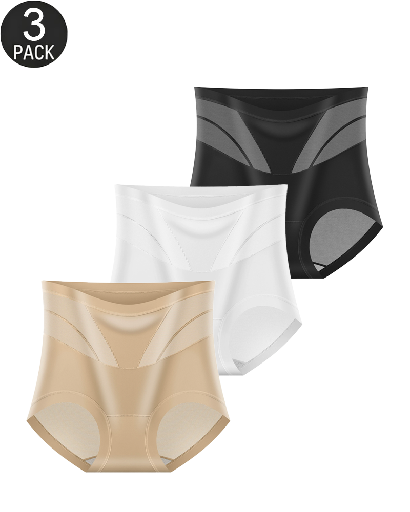 High-Waisted Tummy Control Mesh Shaping Panties