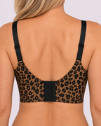 Wireless Push Up Seamless Leopard Print Bra