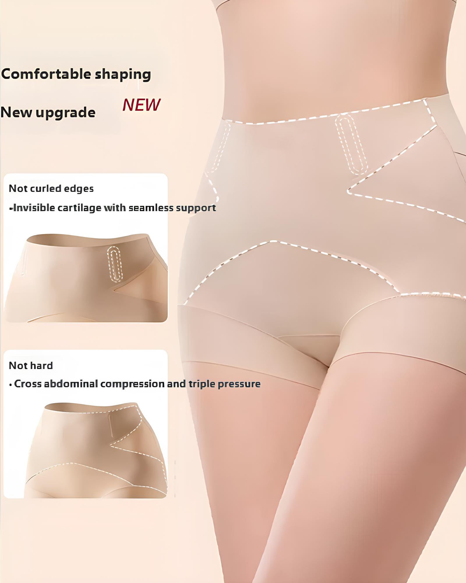 Tummy-Control X-Compression High-Waist Seamless Shaper Shorts