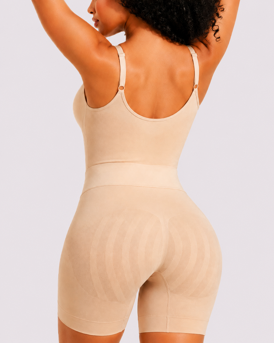Bathroom-Easy Seamless Mid-Thigh Shapewear Bodysuit
