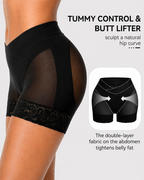Seamless Butt Lifter Cross-Waist Lace Shaper Panty