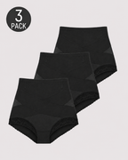 High Waist Tummy Control Lace Trim Shaping Panties