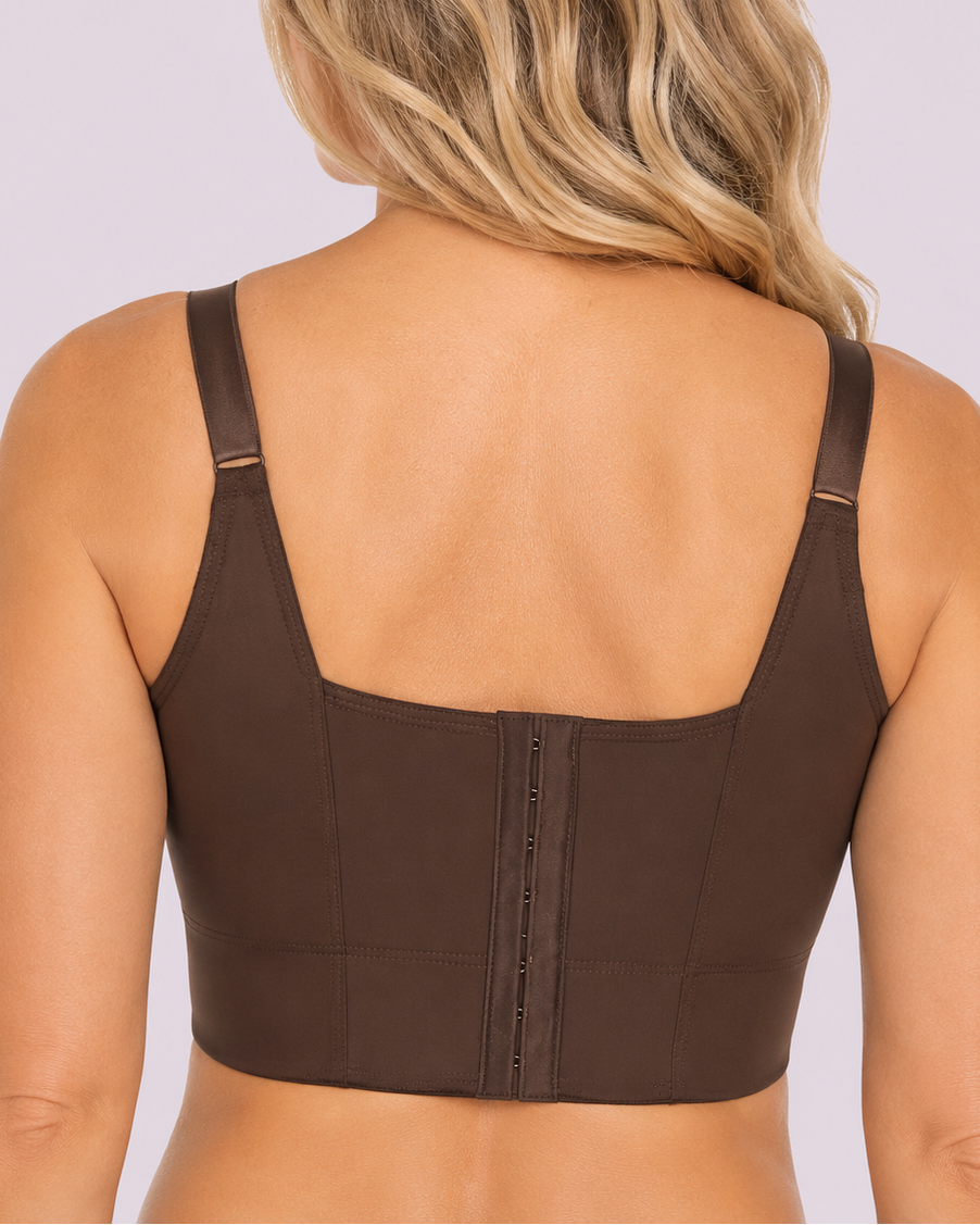 Back-Smoothing Push-Up Wide-Back Longline Bra