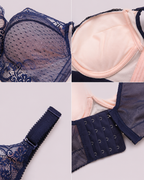 Push-Up Floral Lace Wide-Strap Support Bra