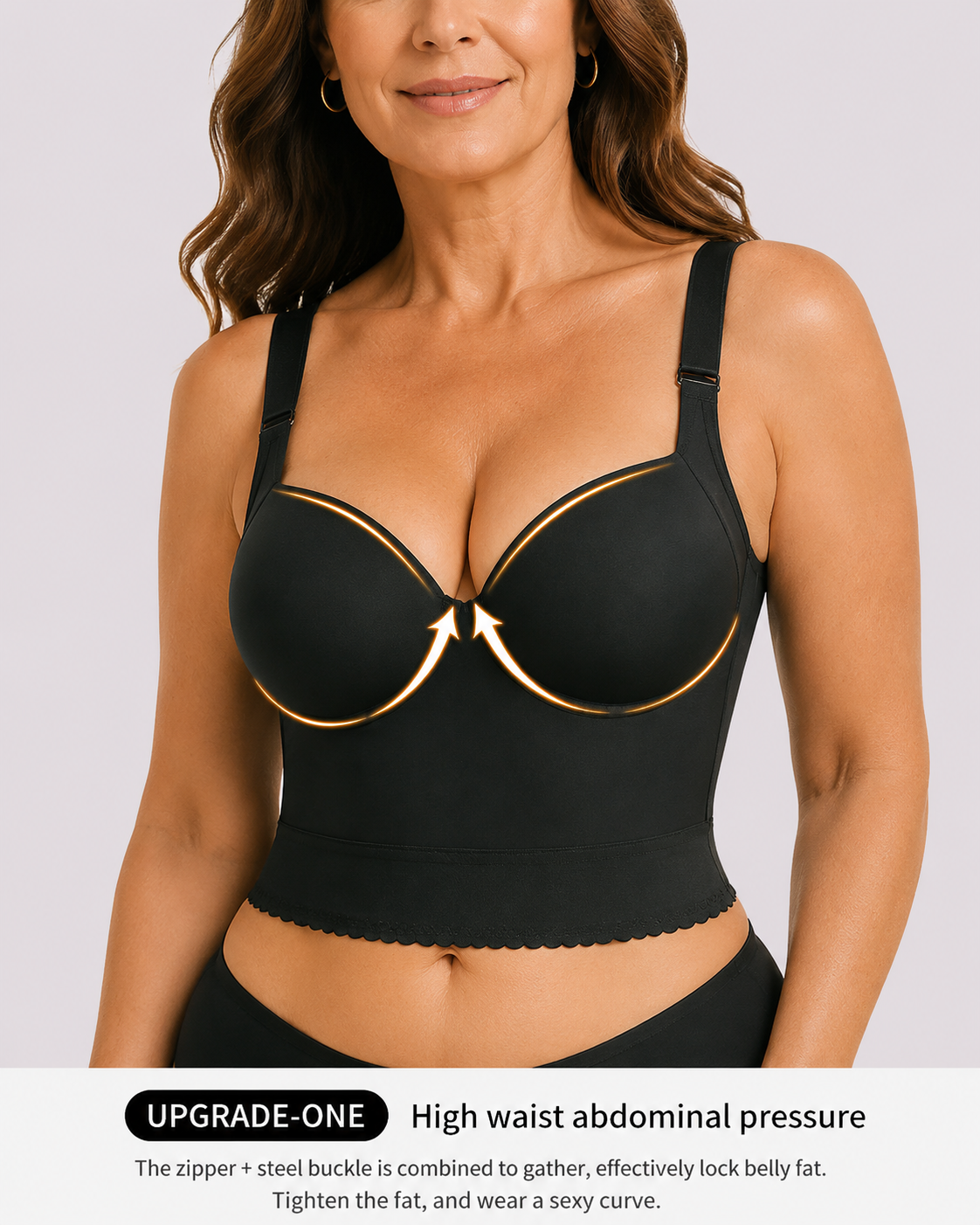 Push-Up Longline Underwire Support Bra