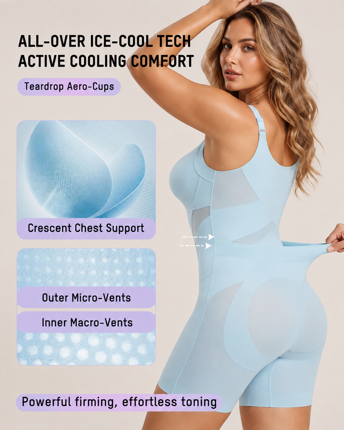 Easy On Seamless Mesh Shaping Bodysuit