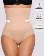Waist-Slimming High-Rise Ribbed Butt-Lift Shaping Panties