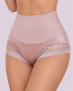 Tummy Control High-Waist Lace Panel Shaping Briefs
