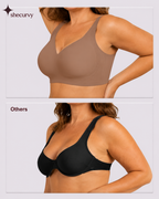 Wireless Lift Wide-Strap Seamless Jelly Support Bra