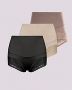 Tummy Control High-Waist Lace Panel Shaping Briefs