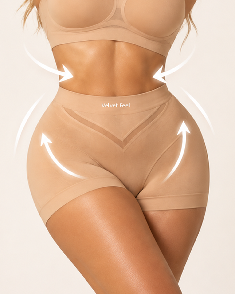 Tummy Control Fleece-Touch Shaping Shorts Main image